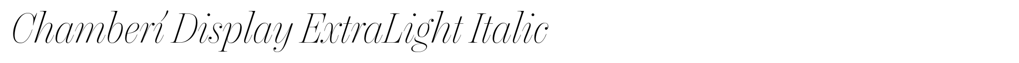 Chamberí Display ExtraLight Italic image